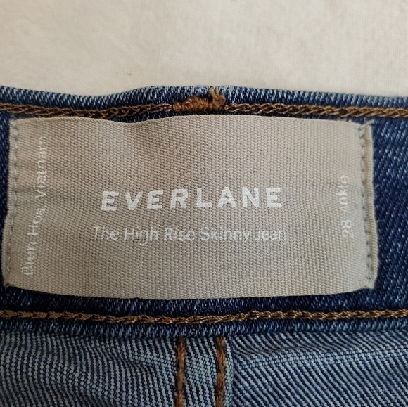 Everlane The High Rise Skinny blue cropped jeans pants SIZE 28 - Picture 10 of 10